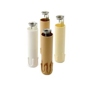Portalampade a candela in materiale termoplastico con niples – E14