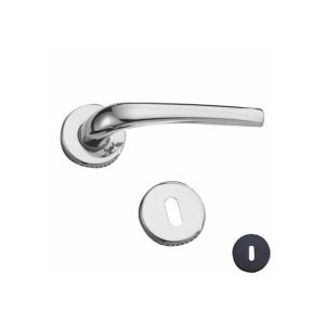 Maniglia mod. MIRA cromo satinato con bocchetta foro patent
