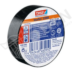 Nastro isolante Tesa 53988-00005-00 in PVC morbido TESA (nero) 10 m x 15 mm