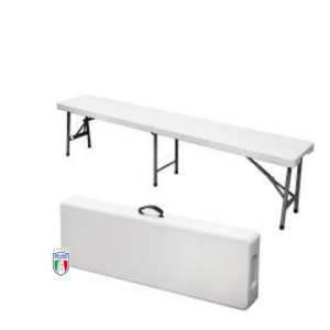Panca pieghevole bianca per Catering 183x 28xh44 cm
