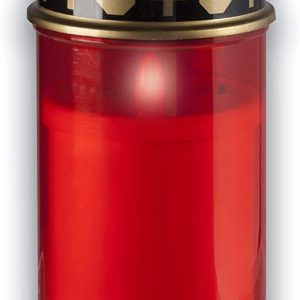 Lumino led funebre a batteria colore rosso12,5 x 7 cm