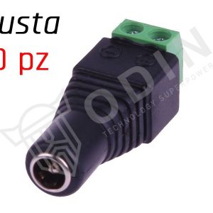 Connettore alimentazione a vite con jack femmina busta 10 pz