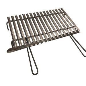 GRIGLIA SCOLAGRASSI ACCIAIO INOX GRATICOLA INOX BARBECUE 60x35cm TIPO PESANTE