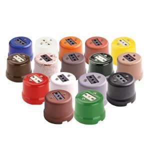 Presa bivalente in porcellana 10/16A