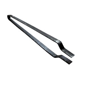 PINZA PER CAMINO IN FERRO, 48 CM, NERA, ARTIGIANALE, PER GESTIONE FUOCO E LEGNA