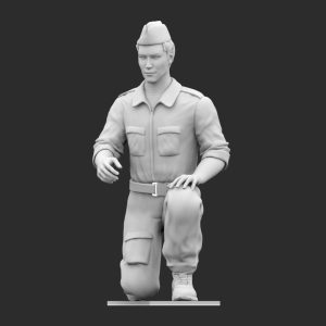 Operatore di terra WWII Inginocchiato A STL