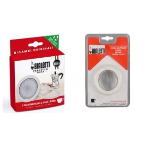 BIALETTI 3 guarnizioni e piastrina per moka express Tz. 3-4