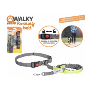 WALKY RUNNING BELT cintura ammortizzata con guinzaglio 160-190 cm by CAMON