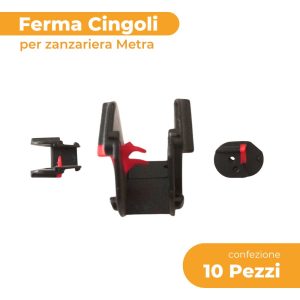 Ferma Cingoli carrarmato Rete unicini Rossi Cobra per Zanzariera Metra Flexa 10 Pezzi