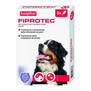 Fiprotec 3 pippette antiparassitari pulci e zecche cani 40-60kg