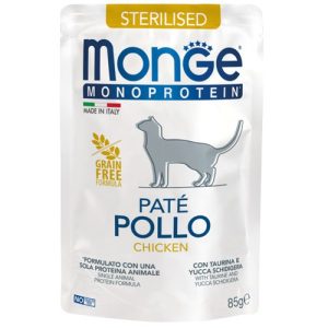 Monge monoproteico 85g Paté Pollo – Sterilised