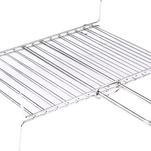 GRIGLIA PER BARBECUE IN ACCIAIO INOX 23 BARRE 50x35cm PORTATILE DA CAMPEGGIO