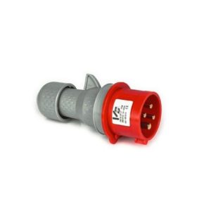 SPINA VOLANTE 380V 3P+T 16 AMP ROSSA – Confezione da 2 PZ