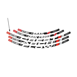 Stan's NoTubes set 4 decals grafica 2015 ZTR Crest 26" RED