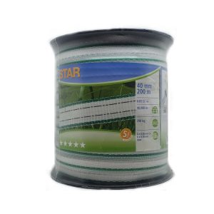 Banda fettuccia per recinzioni STAR 200m x 20mm 2×0,30mm Cu, 4×0,30mm