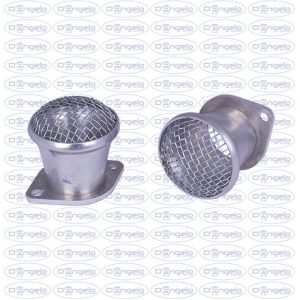 Coppia tromboncini carburatore in alluminio d.36 l.60 con rete di protezione