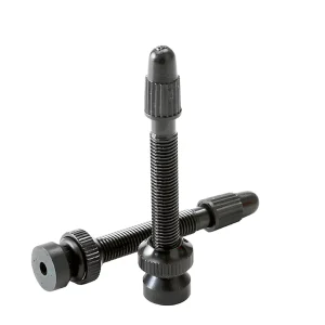 Set di 2 Valvole Tubeless Coniche 45 mm in Alluminio Nero